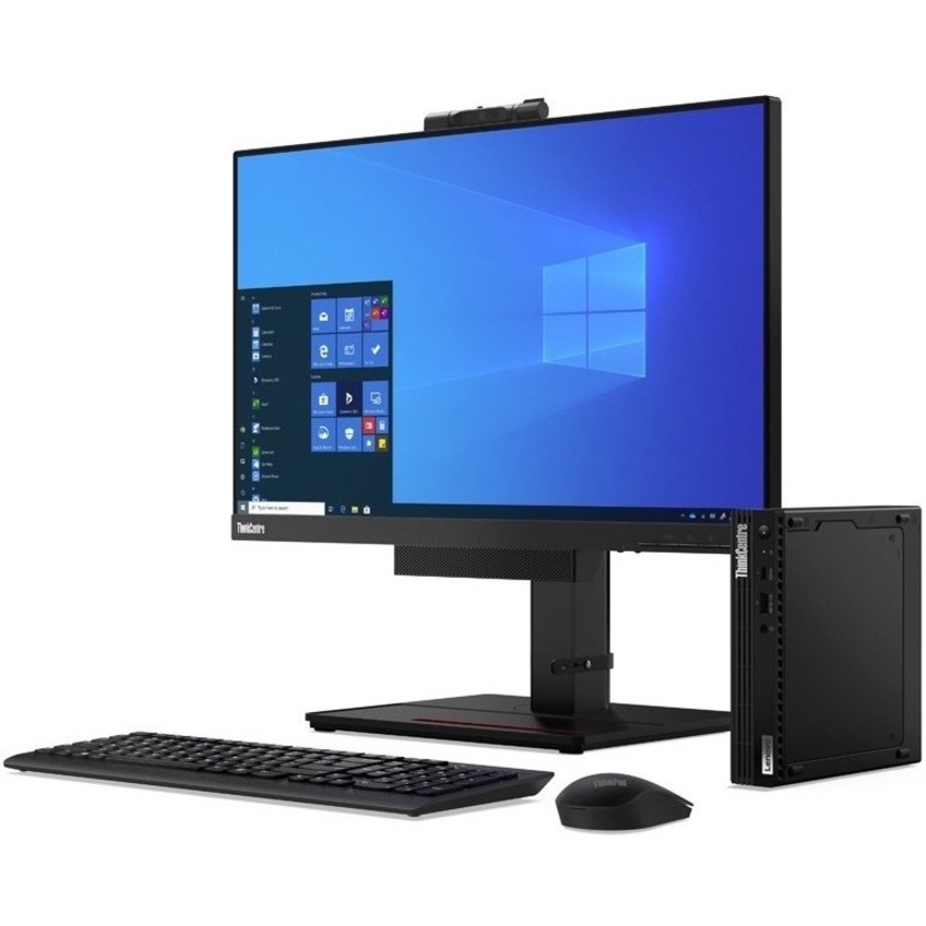 Lenovo ThinkCentre M75q Gen 2 Right Side With Screen View