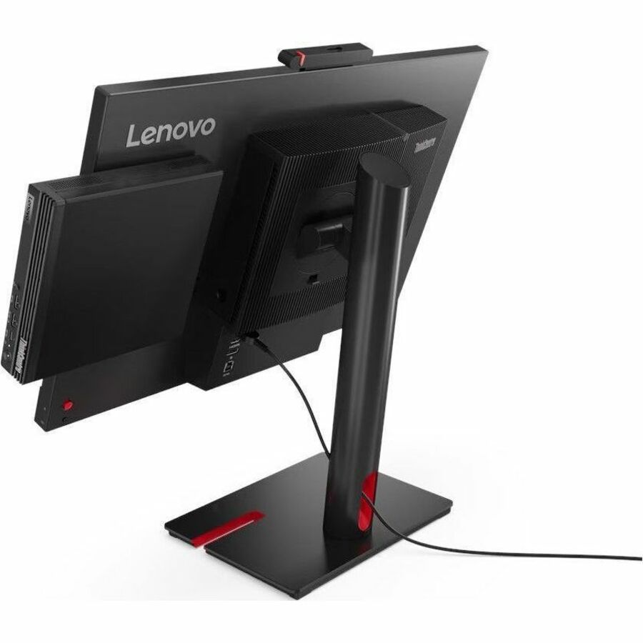 Lenovo ThinkCentre M70q Gen 5 Backside with screen View